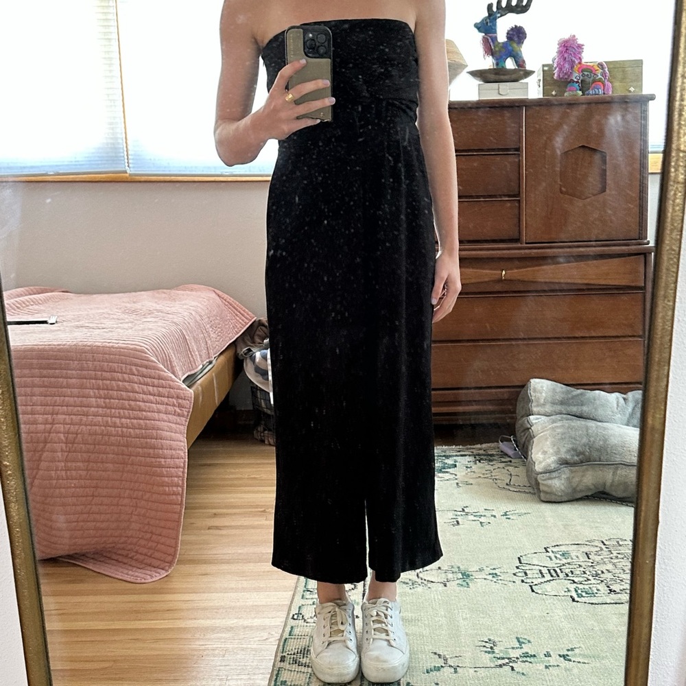 Eyeshadow Black Strapless Jumpsuit